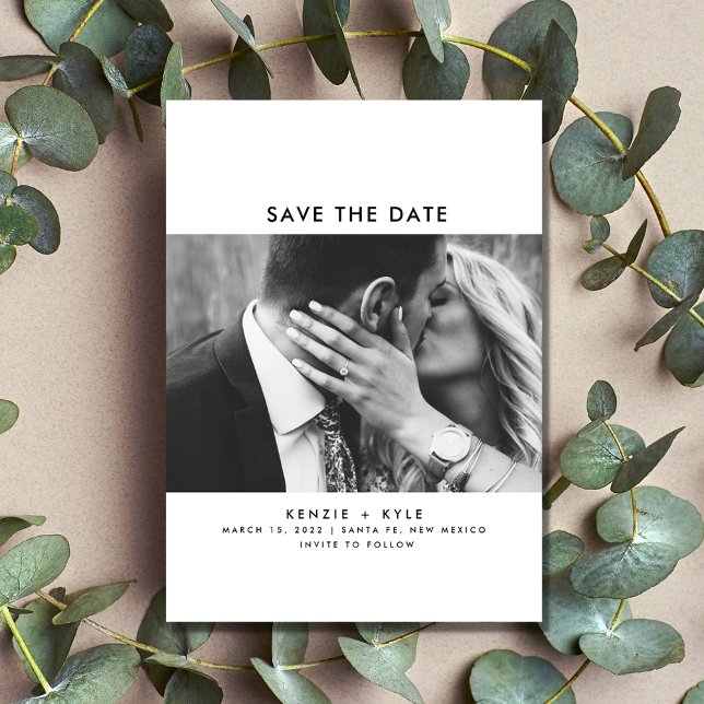 Minimalist Photo Wedding Save the Date (Minimalist Photo Wedding Save the Date)