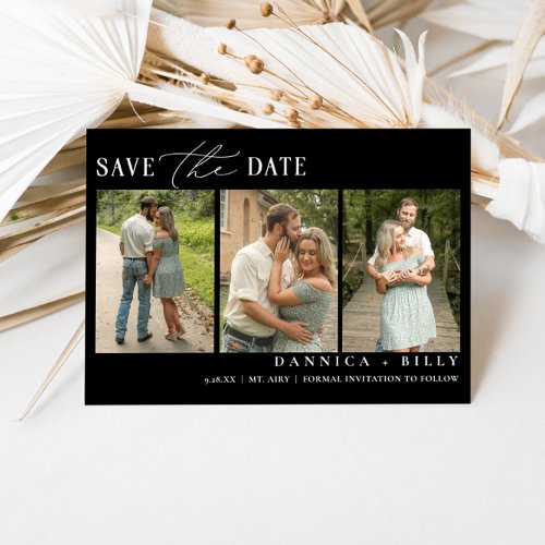 Minimalist Photo Wedding Save The Date Card