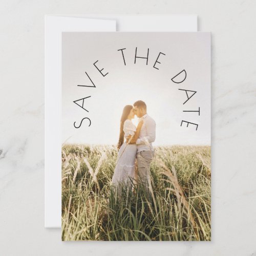 Minimalist Photo Wedding Save the Date Card
