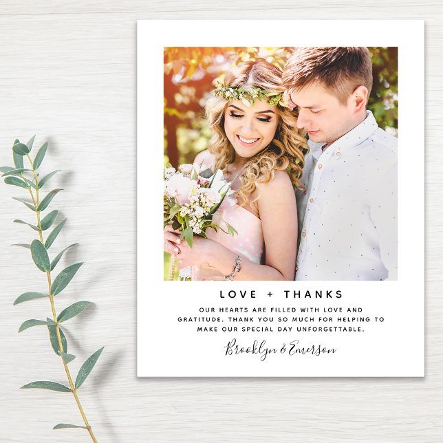 Minimalist Photo Wedding Thank You Card (Creator Uploaded)