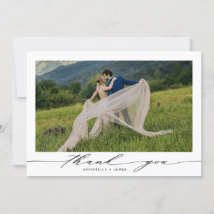 Minimalist Photo Wedding Thank You Card