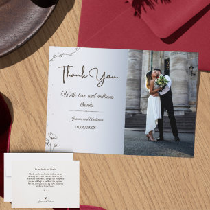 Minimalist Photo Wedding Thank You Card – Horizont