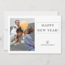 Minimalist Photo White Happy New Year