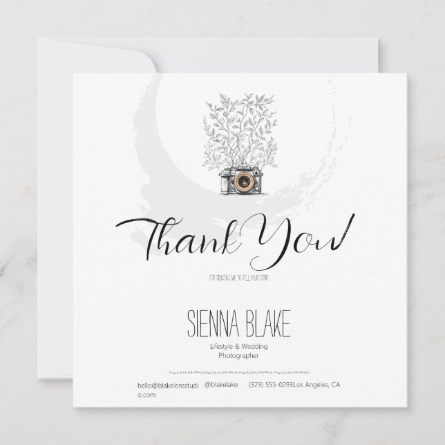 Minimalist Photography Client Review Thank You Car (Front)