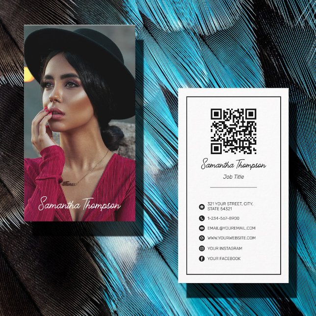 Minimalist Photography Full Photo Modern Business Card (Creator Uploaded)