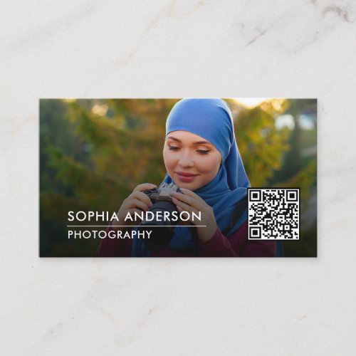 Minimalist Photography Full Photo Simple Business  Business Card