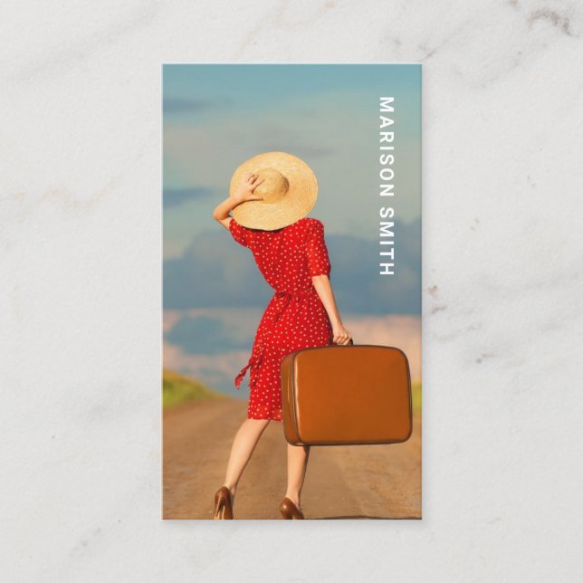 Minimalist Photography Full Photo Simple Business  Business Card (Front)