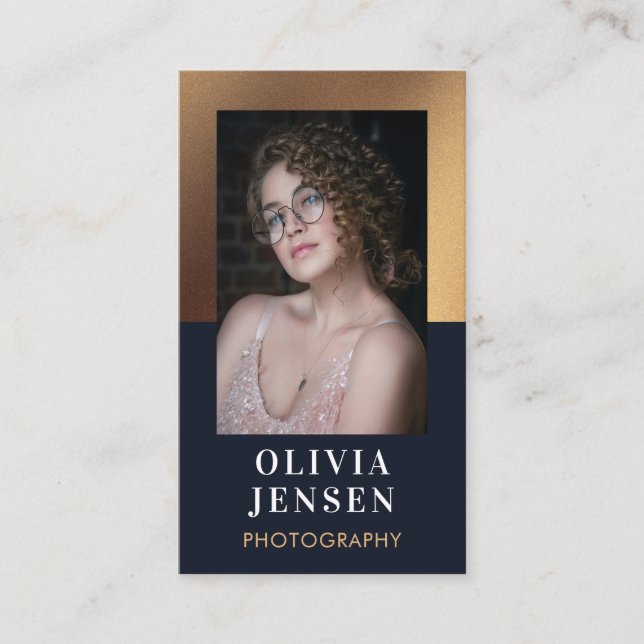 Minimalist Photography Full Photo Simple  Business Card (Front)