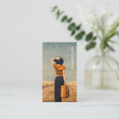 Minimalist Photography Full Photo Simple Business Card (Standing Front)