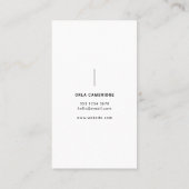 Minimalist Photography Full Photo Simple Business Card (Back)