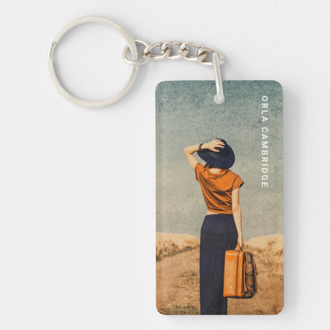 Minimalist Photography Full Photo Simple Keychain (Front)