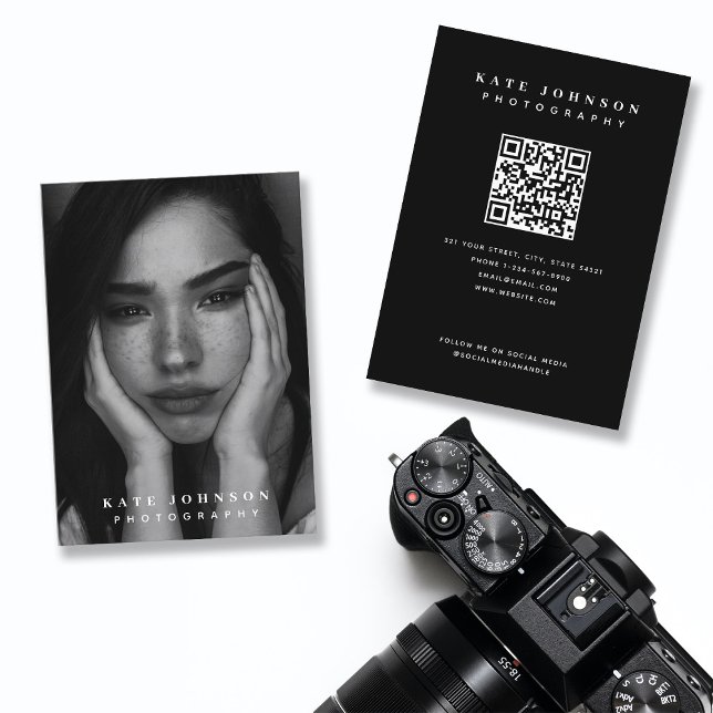 Minimalist Photography Full Photo Stylish Business Card (Creator Uploaded)