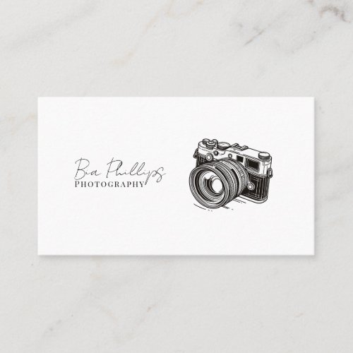 Minimalist Photography Photographer Photo Business Card