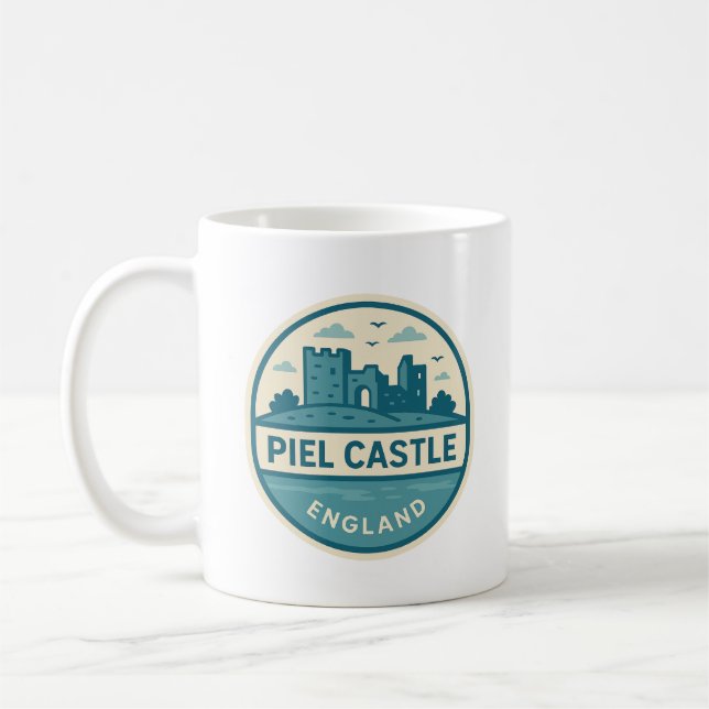 Minimalist Piel Castle Mug – Historic Gift from En (Left)