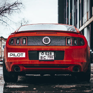 Minimalist PILOT Typography,Simple Aviation Custom Bumper Sticker