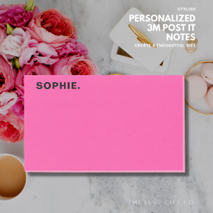 Minimalist Pin Personalized Post-It Note with Name