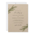 Minimalist Pine Tree Branch Winter Wedding