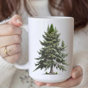 Minimalist Pine Tree Christmas Mug for Mom & Dad