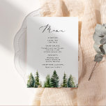 Minimalist Pine tree elegant Wedding Menu<br><div class="desc">Minimalist Pine tree elegant Wedding Menu
Matching items available.</div>