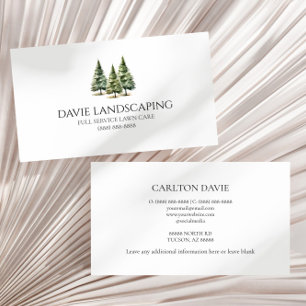 Minimalist Pine Tree Forest Custom Business Card