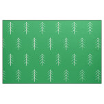 Minimalist Pine Tree Green Holiday Fabric