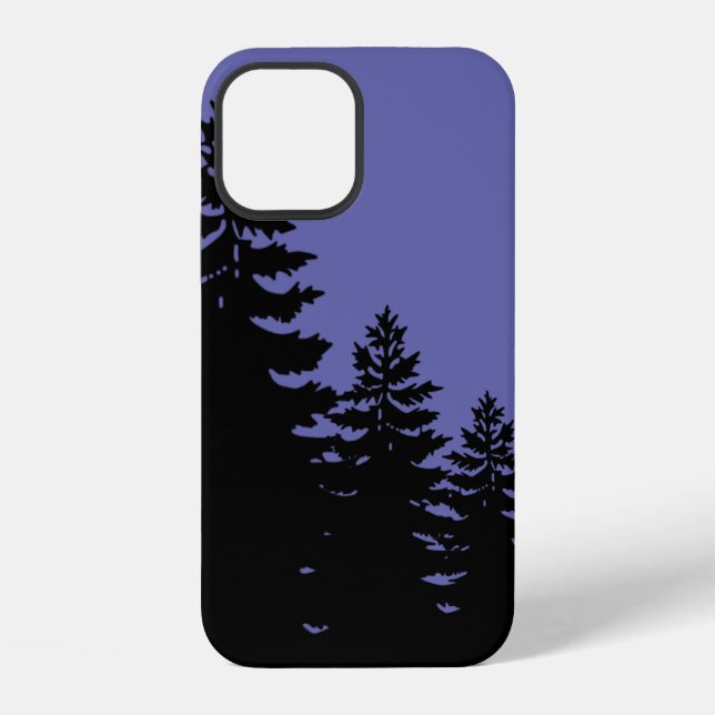 Minimalist pine tree silhouette      Cas Iphone Case (Back)