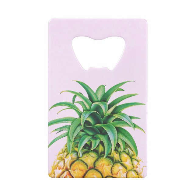 Minimalist Pineapple Credit Card Bottle Opener (Back)