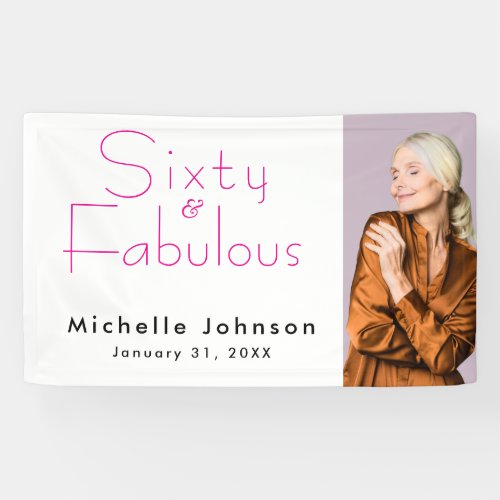 Minimalist Pink 60 & Fabulous 60th Birthday Party