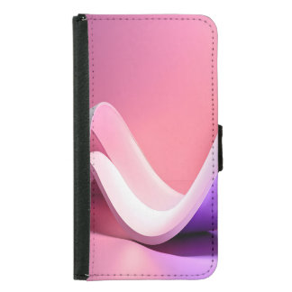 Minimalist Pink Abstract Fluid Wave Samsung Galaxy S5 Wallet Case