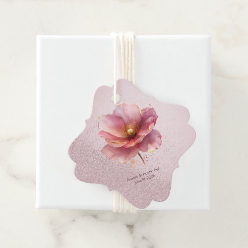 Minimalist Pink and Gold Poppy Wedding