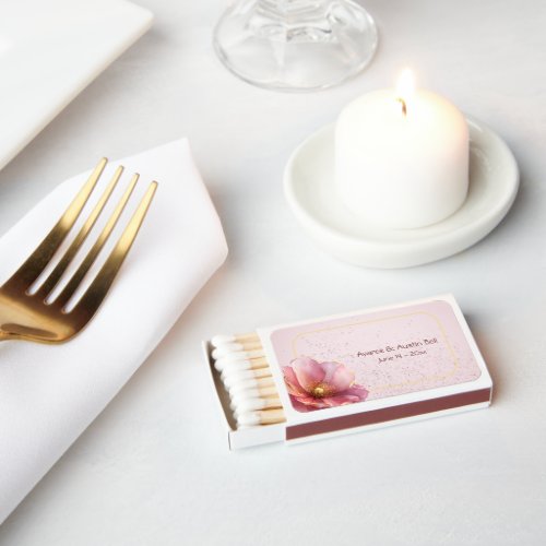 Minimalist Pink and Gold Poppy Wedding