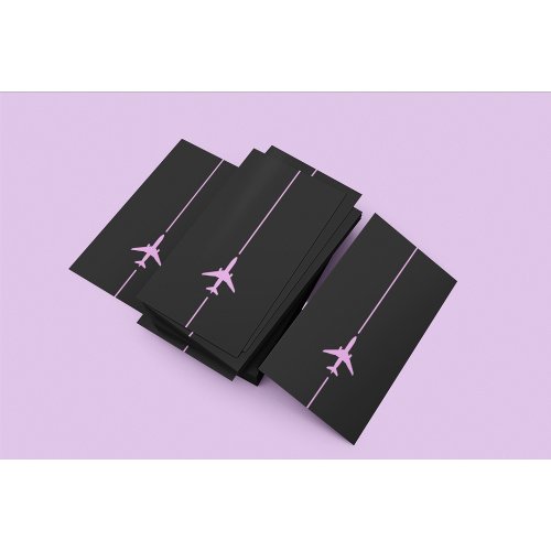 Minimalist Pink Aviation  Business Card