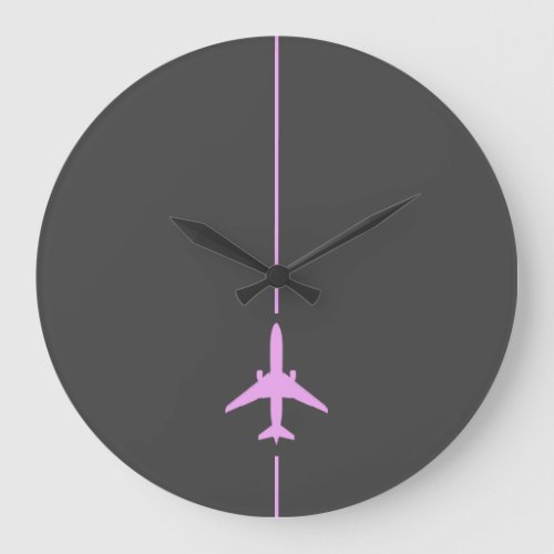 Minimalist Pink Aviation Large Clock