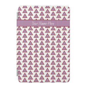 Minimalist Pink Burgundy Geometric Triangle Design iPad Mini Cover