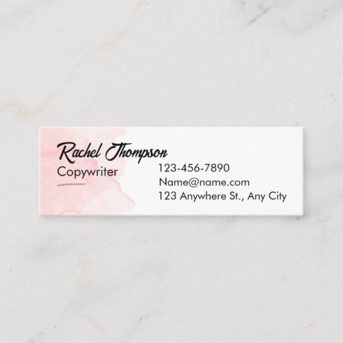  Minimalist Pink Calling Business Card