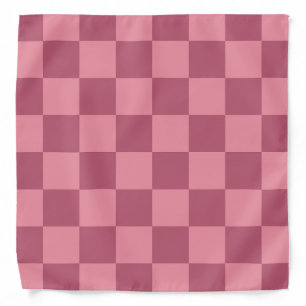 Minimalist Pink Checkerboard Pattern Bandana