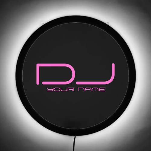 Minimalist Pink DJ Remixer LED Sign