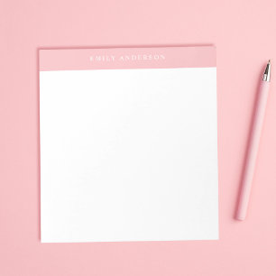 Minimalist Pink Elegant Monogram Notepad