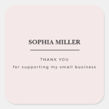 Minimalist Pink Esthetician Packaging Sticker