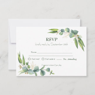 Minimalist Pink Floral Kids Birthday Party RSVP  Card