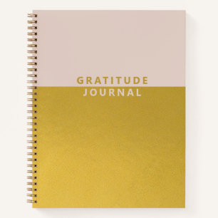 Minimalist Pink Gold Foil Gratitude Journal