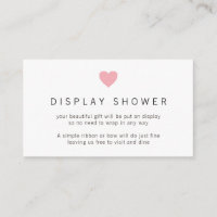 Minimalist Pink Heart Display Shower Baby Shower