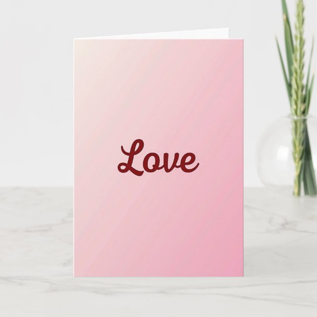 Minimalist Pink Love Card (Front)
