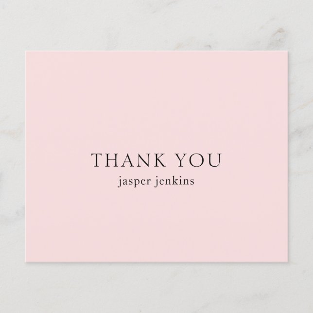 Minimalist Pink Modern Business Thank You Flyer (Front)