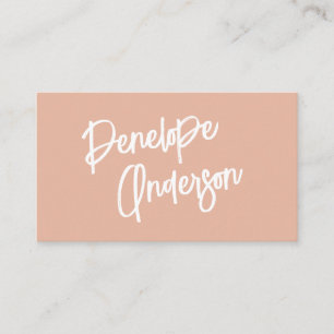 Minimalist Pink Neutral Boho Chic Modern Trendy   Business Card