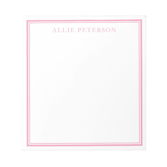 Minimalist Pink Notepadq Notepad (Front)