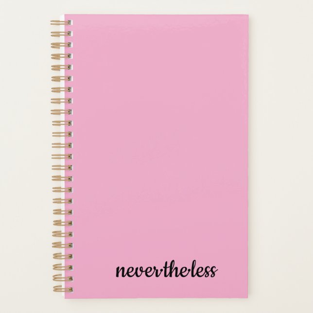 Minimalist Pink Planner | Elegant Modern Notebook (Front)