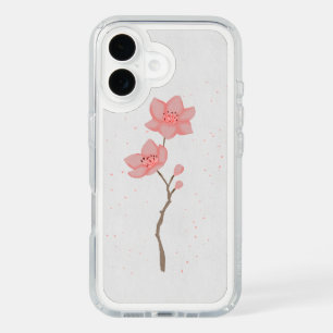 Minimalist Pink Sakura Cherry Blossom Floral Art P iPhone 16 Case