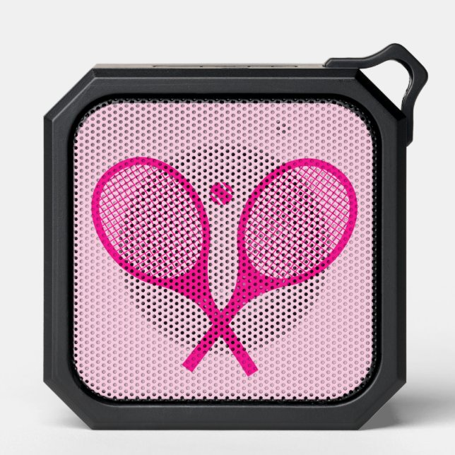 Minimalist Pink Tennis Rackets Ball      Bluetooth Speaker (Front)