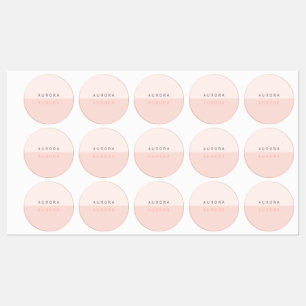 Minimalist Pink Two-Tone Labels